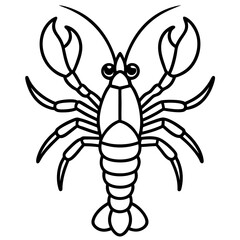 Clean and Simple Lobster Vector Drawing