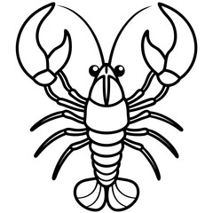 Clean and Simple Lobster Vector Drawing