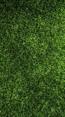 Fototapeta premium Lush Green Carpet: A vibrant and dense expanse of verdant green carpet texture, evoking the feeling of a freshly mown lawn or a natural outdoor space.