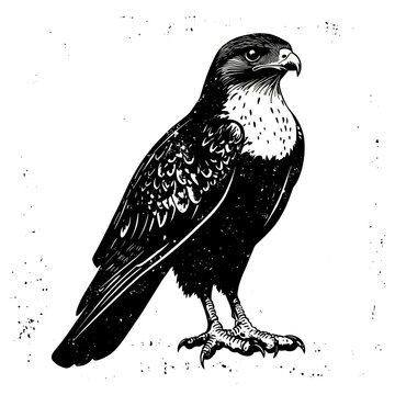 recommend clip art: Majestic hawk perched illustration bird art vector