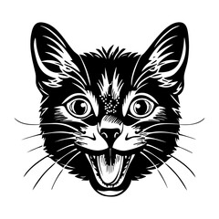 Fototapeta premium Kitten illustration drawing animal vector