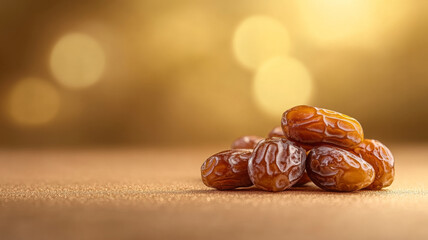 Dates side angle shot, tempting golden color making viewer mouth water