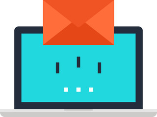 email marketing flat web icon concept