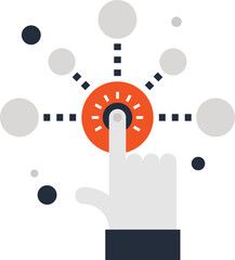 interaction flat web icon concept