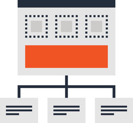 wireframe flat web icon concept