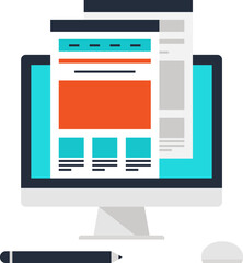 web design flat web icon concept