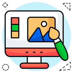 Unique design icon of web landscape