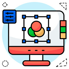 Unique design icon of rgb