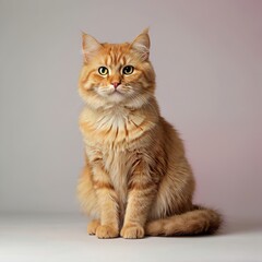 Obraz premium cat on grey background