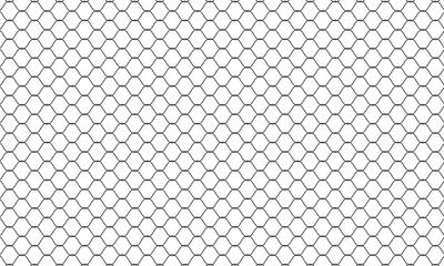 Fototapeta premium Black metal mesh seamless pattern vector illustration. Metal grid pattern. Steel wire mesh fence pattern silhouette. Metal grid with rhombus shape silhouette. Mesh shaped iron fence background.