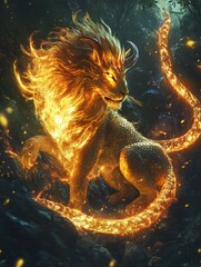 A_chimera_with_a_lions_head_a_goats_body_and_a_snake_tail	