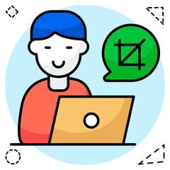 An icon design of user chat