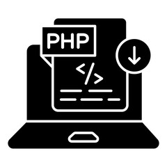 Trendy design icon of coding file