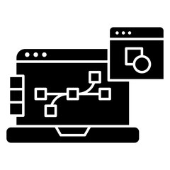 Conceptual flat design icon of hierarchy