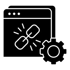 An icon design of linked website