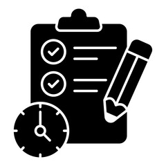 A unique design icon of task deadline