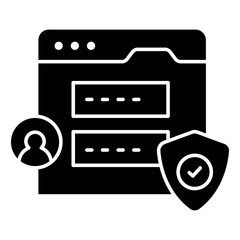 Modern design icon of web security
