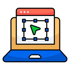 Modern style icon of selection tool