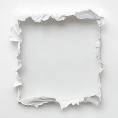 Obraz premium Torn White Paper Abstract Composition Mini Frame