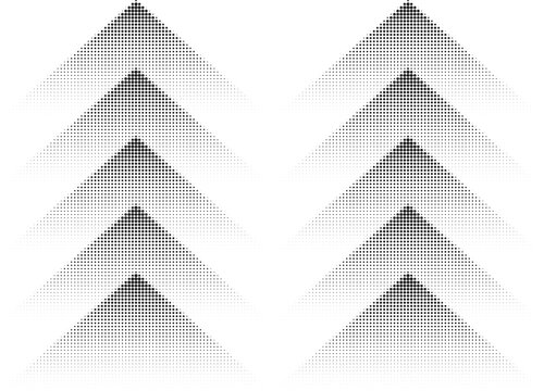 Vector grunge up arrow halftone abstract.Dots texture background