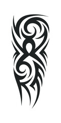 tribal pattern tattoo vector art design, tattoo tribal abstract sleeve, sketch art design isolated on white background.