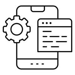 A unique design icon of mobile setting