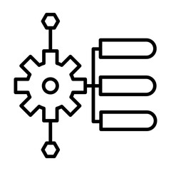 Workflow Vector Line Icon Design for personal and commercial use