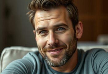 Portrait of a man with thoughtful expression