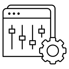 An editable design icon of online equalizer