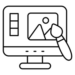 Unique design icon of web landscape