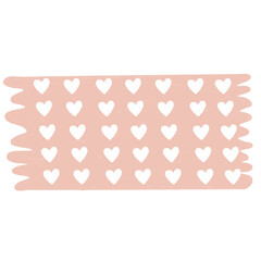 Pastel pink label tag with cute heart pattern, perfect for journaling, scrapbooking, and digital design.