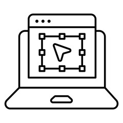 Modern style icon of selection tool