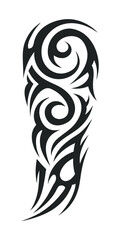 tribal pattern tattoo vector art design, tattoo tribal abstract sleeve, sketch art design isolated on white background.