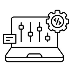 An editable design icon of online equalizer