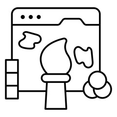 Modern design icon of web design