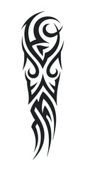 tribal pattern tattoo vector art design, tattoo tribal abstract sleeve, sketch art design isolated on white background.