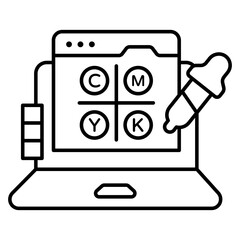 A unique design icon of color selection