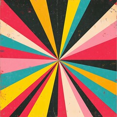 Pop Art Style Comic Book Background Template with Dynamic Colorful Patterns and Halftone Effect
