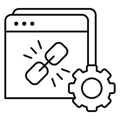 An icon design of linked website