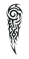 tribal pattern tattoo vector art design, tattoo tribal abstract sleeve, sketch art design isolated on white background.