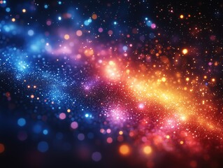 Fototapeta premium Warm and Cool Hues in Motion