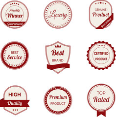 Obraz premium High quality labels vector set. Includes badges, emblems and tags in retro style. Ideal for premium and exclusive designs.