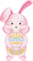 watercolor rabbit easter