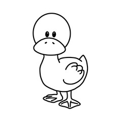 Cute duck outline