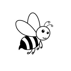 Cute bee outline