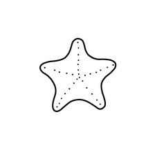 Cute starfish outline