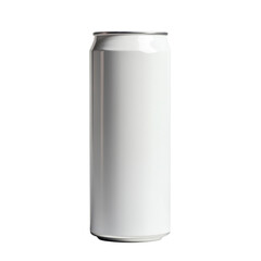3d mocap empty white tin energy drink can on transparent background, png