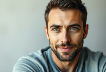 Obraz premium Portrait of a man with thoughtful expression