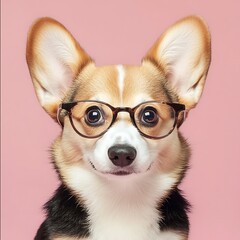 Funny Corgi Puppy with Big Ears - Playful and Cute Dog Portrait