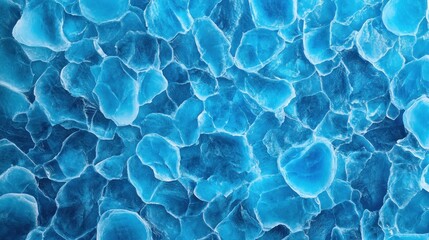 This striking blue ice texture features an intricate arrangement of translucent ice shards creating a captivating backdrop